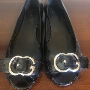 Gucci open toe ballerina flats